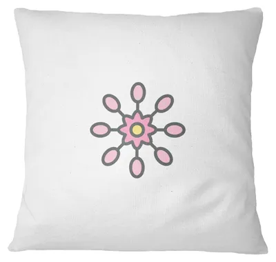Kissenhülle 60x60 cm, Weiß, Polyester, mit Reißverschluss