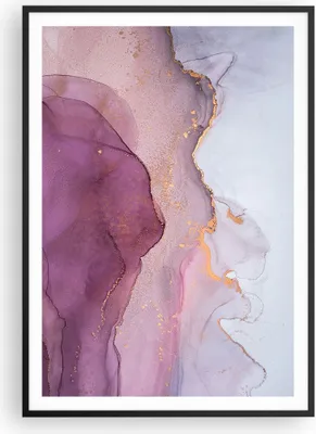 Produktbild von Gerahmtes Poster - Schwarzer Rahmen - Marmor Pink Violett - 70x100 cm - Wand Bild - Wanddeko - Wandbilder - Kunstposter - Wandposter - Bilderrahmen - Bilder - Kunstdruck - P2BPA70x100-4668