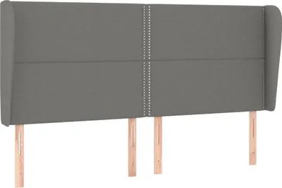 Produktbild von vidaXL Kopfteil mit Ohren Dunkelgrau 183x23x118/128 cm Stoff