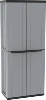 Image de Armoire de rangement avec 2 portes et 4 étagères, idéale pour l'organisation