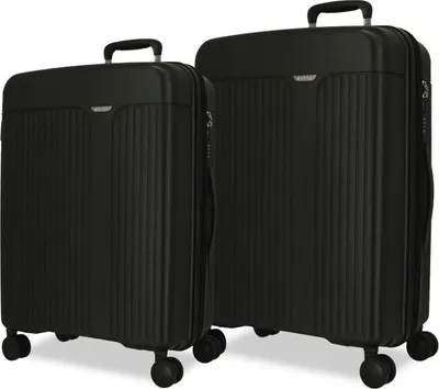 Zdjęcie produktu dla Movom – nowy, modny zestaw czarnych walizek podróżnych, 78 cm/68 cm, 5389621