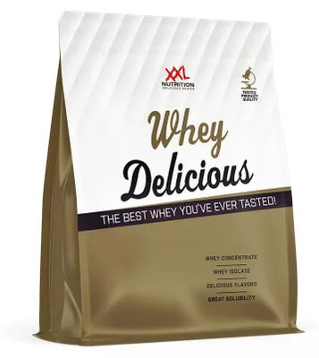 Produktbild von Whey Protein Pulver Eiweißpulver | XXL Nutrition Whey Delicious Cookies & Cream 2500 g | Shake aus Isolat & Konzentrat für Muskelaufbau & Fitness