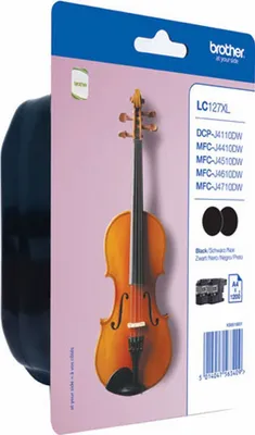 Produktbild von Brother LC127XLBK Twin-Pack - 2er-Pack - Schwarz - original - Blister mit Diebstahlsicherung - Tintenpatrone - für Brother DCP-J4110DW, MFC-J4410DW, MFC-J4510DW, MFC-J4710DW
