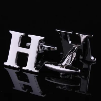 Produktbild von Manschettenknöpfe mit dem Buchstaben „H“.