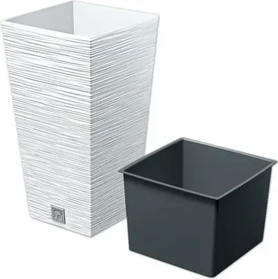 Immagine prodotto di Fioriera FURU Quadrato Balconiera Fioriera Bianco 35 L