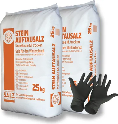 Produktbild von 2x Steinauftausalz Kornklasse M | Sack (25 kg)