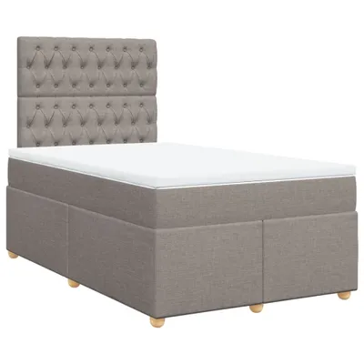 Produktbild von vidaXL Boxspringbett mit Matratze Taupe 120x190 cm Stoff