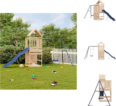 Produktbild von vidaXL Spielturm Massivholz Kiefer -  Schaukeln & Spieltürme