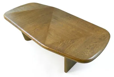 Image de Table basse marron, salon, bois, design moderne, élégant, minimaliste
