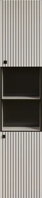 Produktbild von trendteam Bad Hochschrank Pure Bliss Cashmere Hellgrau Melamin B/H/T ca. 40/186/31 cm