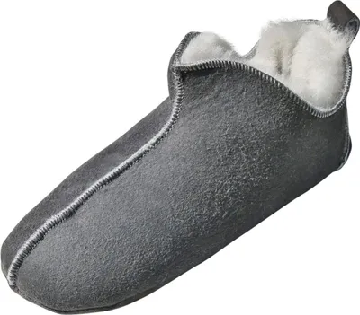 Produktbild von Lammfell Hausschuhe - BALI GRAU/WEIß - Schuhgröße: EUR 37