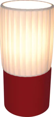 Produktbild von Näve Leuchten Tischleuchte KORB mit E14 Tischleuchte KORB mit E14 Tischleuchten - Deko-Tischleuchte h:22cm, Tischlampe aus Holz in rot, 22 cm hoch, Ø 10 cm, E14-Fassung