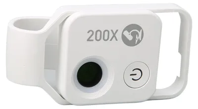 200x Mini-Taschenmikroskop mit CPL-Linse, Weiß