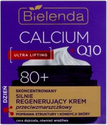 Zdjęcie produktu dla Bielenda Calcium Q10 Krem Do Twarzy 80+ Regenerujący Przeciwzmarszczkowy 50 Ml
