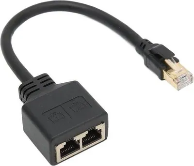 Obrázek produktu pro Rozbočovací kabel Ethernet - RJ45 Ethernet 1 na 2 zástrčky CAT8 LAN.