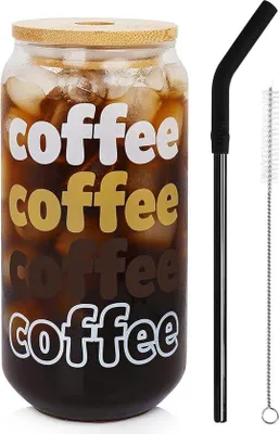 Image de Verres Famanu avec couvercle et paille - 590 ml