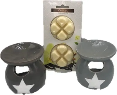 Produktbild von Duftöllampe Duftölstövchen Duftlampe Duftstövchen Aromalampe Diffuser Raumduft 2 Stück mit Duftwachs