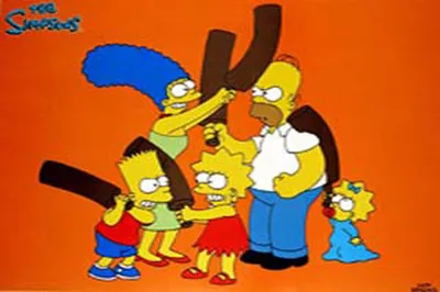 Image de Simpsons - Fighting Family - Film Movie Poster Druck