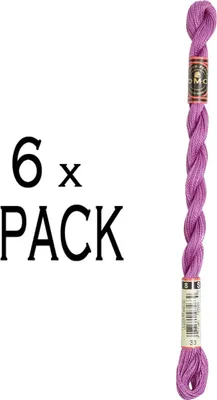 Immagine prodotto di 6x filo perline DMC spessore 8, 25 m, 115ar/8-33