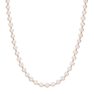Produktbild von Valero Pearls Perlen-Kette Sterling Silber Süßwasser-Zuchtperle 50100253