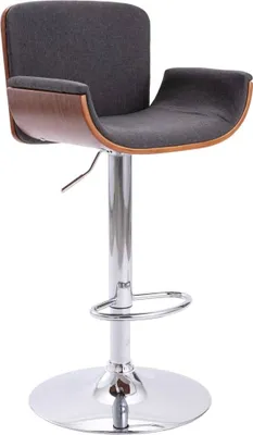 Produktbild von Barhocker Grau Stoff 51,5 x 49,5 x (89-109) cm mit Gasfedermechanismus
