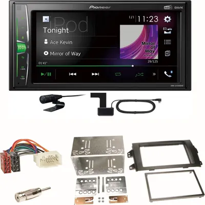 Produktbild von Pioneer DMH-A3300DAB Bluetooth MP3 DAB+ Einbauset für Suzuki SX 4 Fiat Sedici