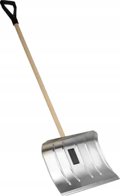 A snow shovel against a white background.