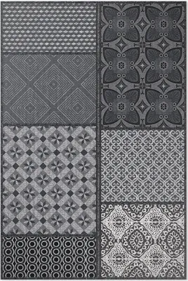 Produktbild von Mischung von Mustern Stoffimitat – Vinylteppich – 150x225 cm – Indoor Teppich – Flur – Pflegeleicht – Modern
