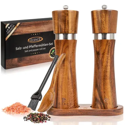 Salz- und Pfeffermühlen-Set aus Akazienholz, 2er-Set