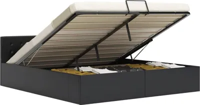 Immagine prodotto di Maison Exclusive - Letto a scomparsa idraulico in ecopelle nera 180×200 cm