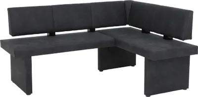 Produktbild von Eckbank Pia I-Bezug Microfaser Anthrazit-links/rechts montierbar-gepolstertes Holzgestell-168x128cm