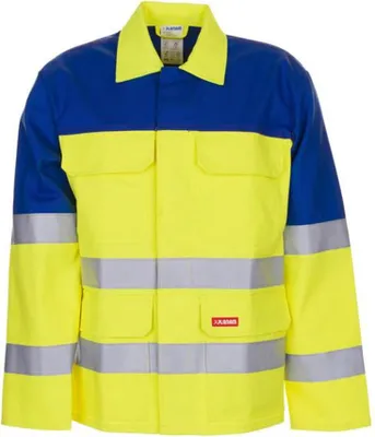 Produktbild von Planam Multinormjacke Warnschutz Major Protect 1-lagig, Gr. 56 warngelb/kornblau