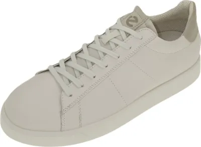 A single white ECCO sneaker is shown from a side angle against a white background.