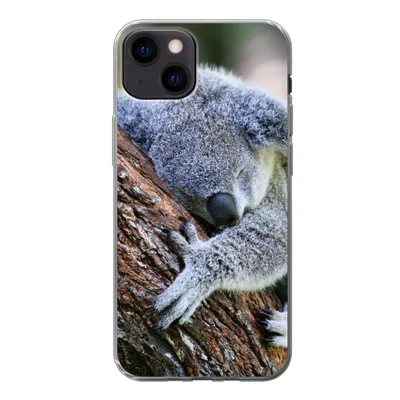 Produktbild von MuchoWow® Handyhülle Schutzhülle Hülle für iPhone 13 Koala - Baum - Schlaf - Kinder - Jungen - Mädchen Silikon Softcase Handy Hülle - Karteninhaber