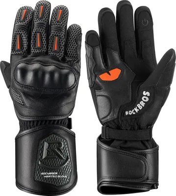 Produktbild von ROCKBROS Winter Handschuhe Fahrrad/Motorrad Touchscreen Winddicht Rutschfest gr. M