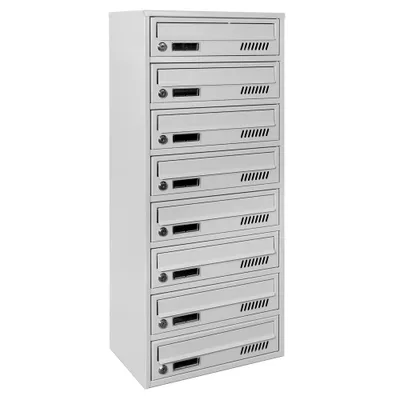 Immagine prodotto di Cassetta postale condominiale EURO GLM 8 RAL 7035 Cassette postali con fissaggio a parete cassetta delle lettere