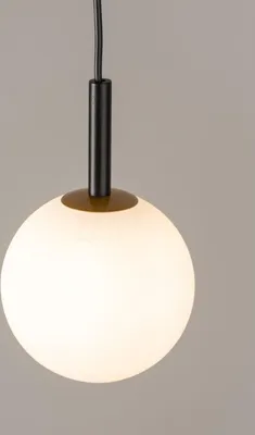 Zdjęcie produktu dla Lampa wisząca czarna minimalistyczna nowoczesna szklana biała kula Gama 1xG9 12W Sigma Lighting