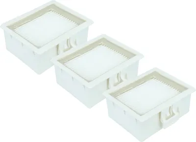 Produktbild von vhbw 3x Staubsaugerfilter kompatibel mit Siemens VSZ4GP1266/01, VSZ4GK432, VSZ4GMJUBI, VSZ4GM338 Staubsauger - HEPA Abluft-Filter Weiß