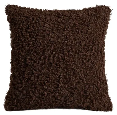Produktbild von HOMLA Kissenbezug SOLANO, braun, aus Bouclé-Stoff mit Schlingenstruktur, 45 x 45 cm