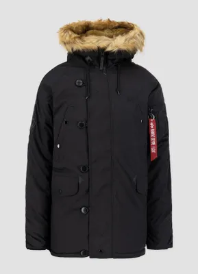 Produktbild von Alpha Industries Jacke mit Fellkapuze und Reißverschluss-Details Größe: L