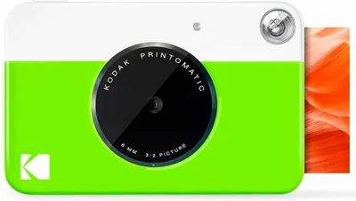 Produktbild von Kodak Printomatic, 50,8 x 76,2 mm, Grün, Weiß, Auto, MicroSD (TransFlash), Auto, Auto, Blitz Aus, Flash an