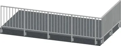 Produktbild von Pertura Geländerset Triton L-Form Aluminium anthrazit Seitenmontage 6,5 m
