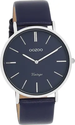 Produktbild von Oozoo Leder Damen Uhr Analog Quarzuhr Armband blau Vintage Series D2UOC20328