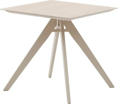 Produktbild von Quadratischer gartentisch "terzano" vanille &amp ton 2-sitzer aus aluminium   - Hespéride
