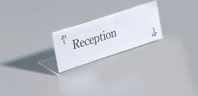 Produktbild von Tischnamensschild 61x210mm transparent VE=6x10 Stück