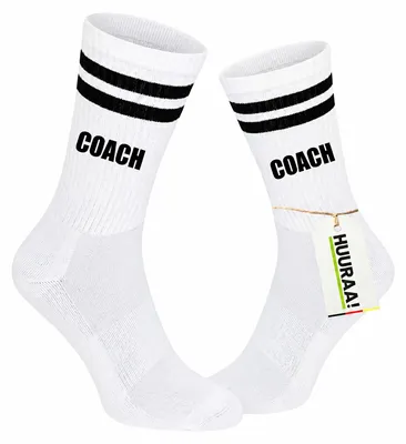 Produktbild von Huuraa Uni Socken Coach Training 42/46 Black Baumwolle Tennissocken Geschenkidee
