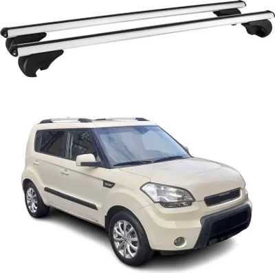 Image de Barres de toit Transversales pour Kia Soul 2009-2013 Aluminium Argent