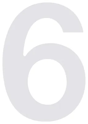 Produktbild von Hausnummer ''6'' Weiß