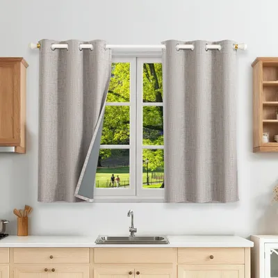 Obrázek produktu pro Zatemňovací závěsy – sada 2 kusů – s tepelnou a zvukovou izolací – 120 x 90 cm