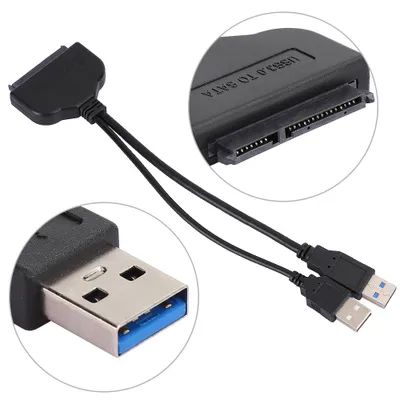 Zdjęcie produktu dla Kabel USB 3.0 do SATA, kabel konwertera dysku twardego, kabel USB 3.0, kabel konwertera, kabel